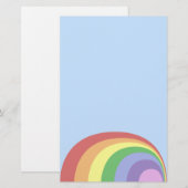 Retro Rainbow Stationery Briefpapier (Voorkant / Achterkant)