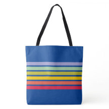 Retro Rainbow Stripe  Blue