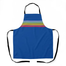 Retro Rainbow Stripe op blauw