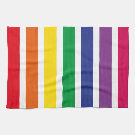 Retro RAINBOW Stripes Theedoek (Horizontaal)