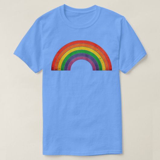 Retro Rainbow Style Gay Pride LGBT T-shirt (Design voorkant)