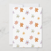 Retro Rainbow Sunshine Groovy Girl Birthday Party Kaart (Achterkant)