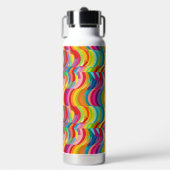 Retro Rainbow Swirls patroon Gepersonaliseerde naa Waterfles (Voorkant)