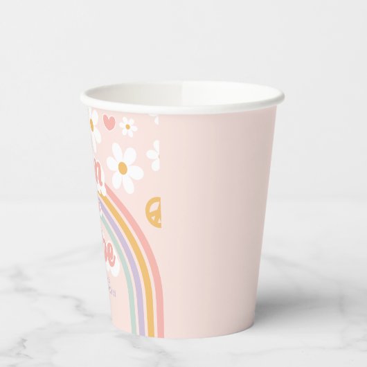 Retro Rainbow Ten is een Vibe 10e verjaardag Papieren Bekers (Links)