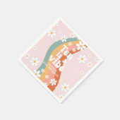 Retro Rainbow Ten is een Vibe Daisy 10e verjaardag Servet (Hoek)