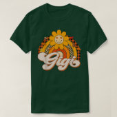 Retro Rainbow Thankful Gigi Herfst Autumn Thanksgi T-shirt (Design voorkant)