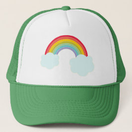 Retro Rainbow Trucker Hat Pet