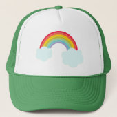 Retro Rainbow Trucker Hat Trucker Pet (Voorkant)