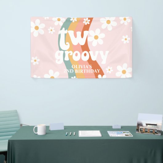 Retro Rainbow Two Groovy Daisy 2e Spandoek (Beurs)