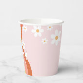 Retro Rainbow Two Groovy Daisy Papieren Bekers (Links)