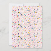 Retro Rainbow Unicorn Party Kaart (Achterkant)