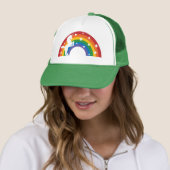 Retro Rainbow Unicorn Trucker Pet (In situ)