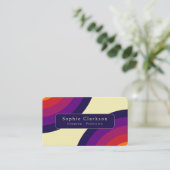 Retro Rainbow Visitekaartje (Staand voorkant)