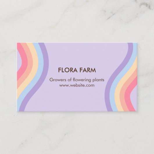 Retro Rainbow Visitekaartje (Voorkant)