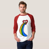 Retro Rainbow Waterfall door het Shirt van het har (Voorkant volledig)