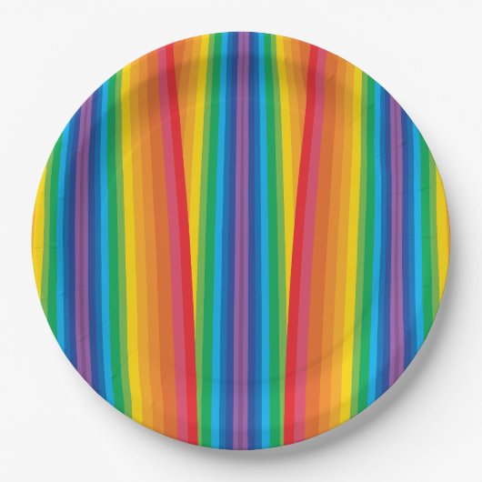 Retro Rainbows 9-inch Bord papier (Voorkant)