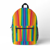 Retro Rainbows All Over Print Rugzak