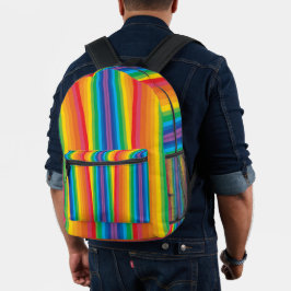 Retro Rainbows All Over Print Rugzak