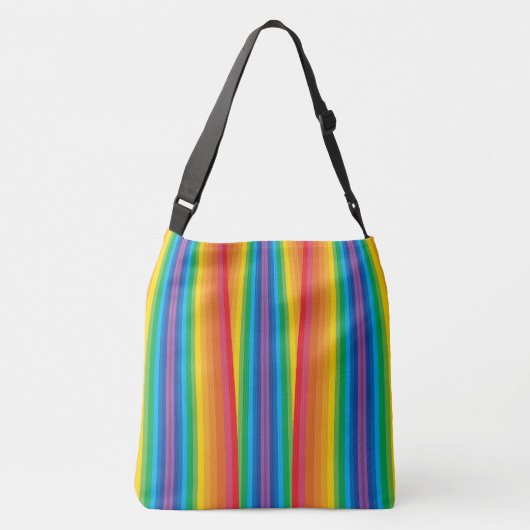 Retro Rainbows Crossbody Bag (2 formaten) Crossbody Tas (Achterkant)