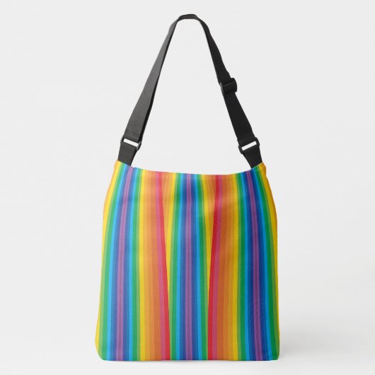 Retro Rainbows Crossbody Bag (2 formaten) Crossbody Tas (Voorkant)