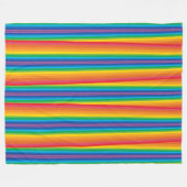 Retro Rainbows Fleece Blanket (3 maten) (Voorkant (Horizontaal))