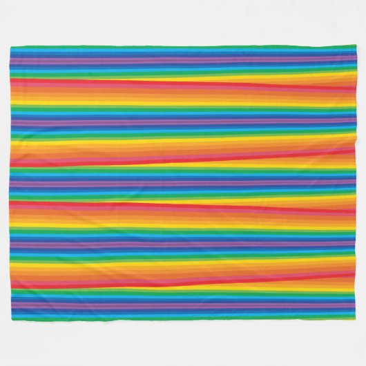 Retro Rainbows Fleece Blanket (3 maten) (Voorkant (Horizontaal))