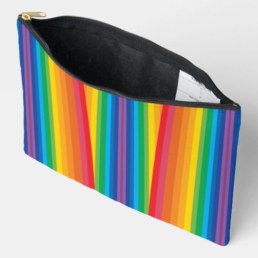 Retro Rainbows Grote Pouch Etui (Open)
