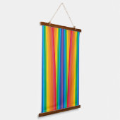Retro Rainbows Hood Onderworpen Bosbouw Hangend Wandkleed (Gebogen)