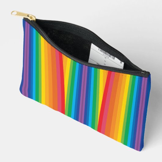 Retro Rainbows Kleine Pouch Etui (Open)