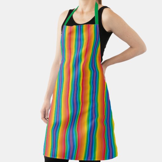 Retro Rainbows Large Apron Schort (Insitu)