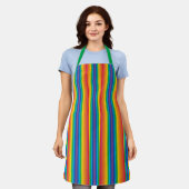 Retro Rainbows Medium Apron Schort (Gedragen)