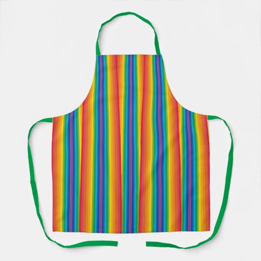 Retro Rainbows Medium Apron Schort (Voorkant)