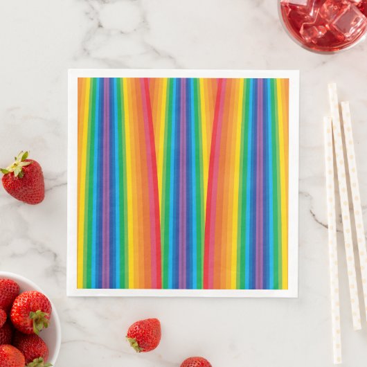 Retro Rainbows Paper Napkins Servet (Insitu)