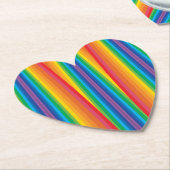 Retro Rainbows Paper Onderzetters (Gekanteld)