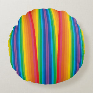 Retro Rainbows Round Pillow Rond Kussen