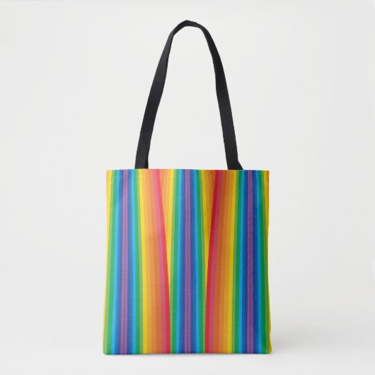 Retro Rainbows schouder Tas (2 maten) (Voorkant)