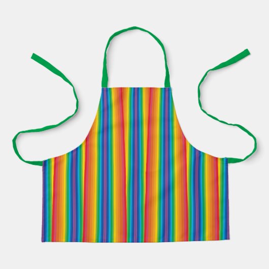 Retro Rainbows Small Apron Schort (Voorkant)