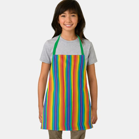 Retro Rainbows Small Apron Schort (Insitu)