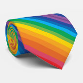 Retro Rainbows Teck Stropdas (Opgerold)