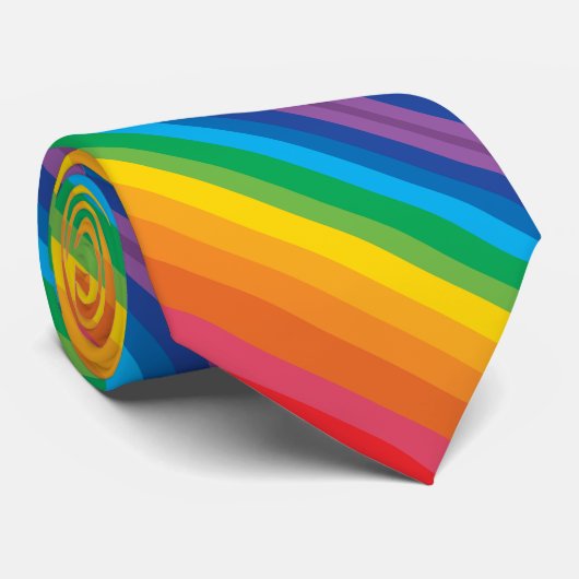 Retro Rainbows Teck Stropdas (Opgerold)