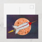 Retro Raket 2026 Briefkaart (Voorkant / Achterkant)