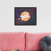 Retro Raket 2026 Canvas Afdruk (Insitu (Woonkamer))