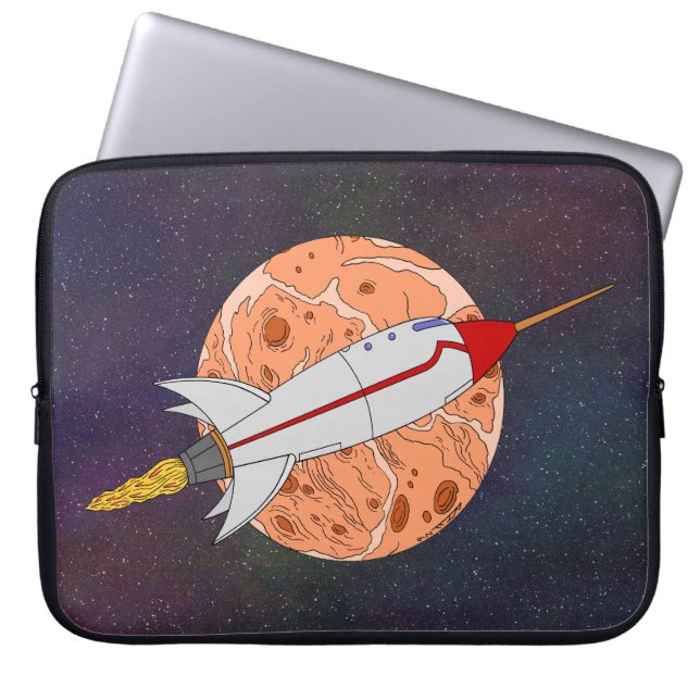 Retro Raket 2026 Laptop Sleeve (Voorkant)