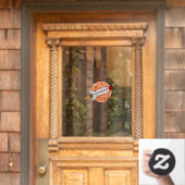 Retro Raket 2026 Raamsticker (Huis Deur)