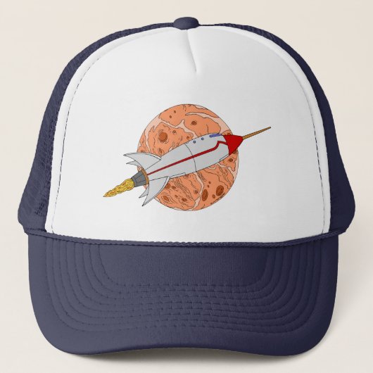 Retro Raket 2026 Trucker Pet (Voorkant)