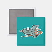 retro raket magneet (Voorkant / Achterkant)