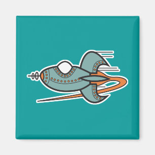 retro raket magneet