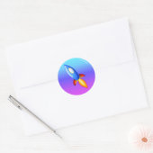 Retro raket stickers (Envelop)