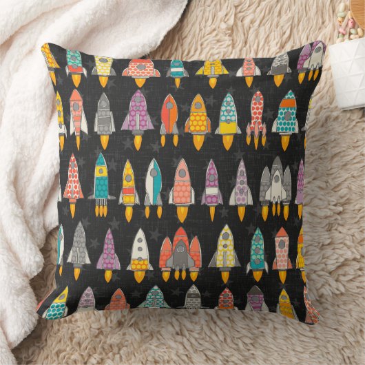 retro - raketgrafiet kussen (Deken)