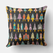 retro - raketgrafiet kussen (Achterkant)